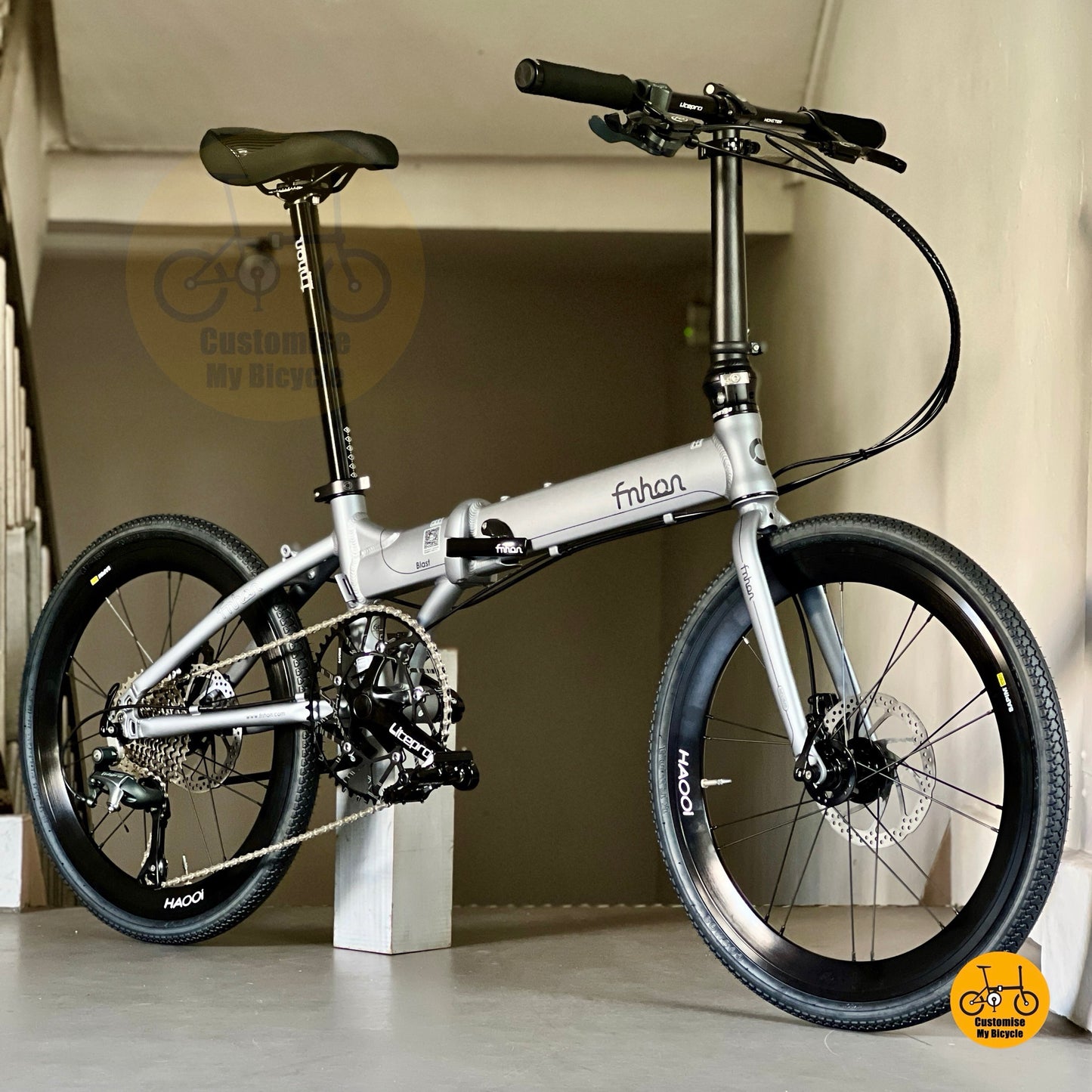 Fnhon Blast 22 inch foldable bike with Shimano 10 speed Tiagra and HAOOI wheels