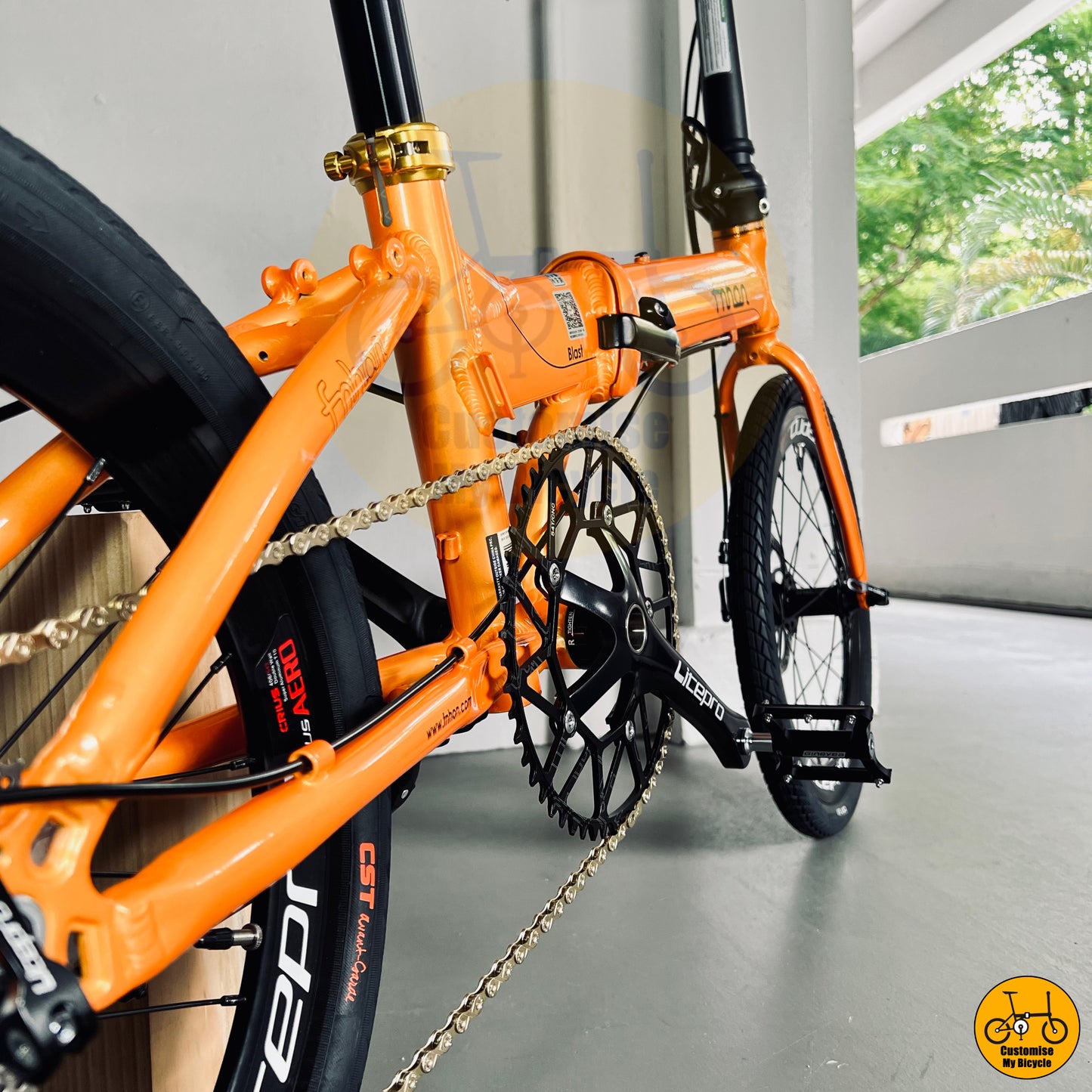 Speed & Style Fnhon Blast 20-Inch Folding Bike β Neon Edition for City Cycling