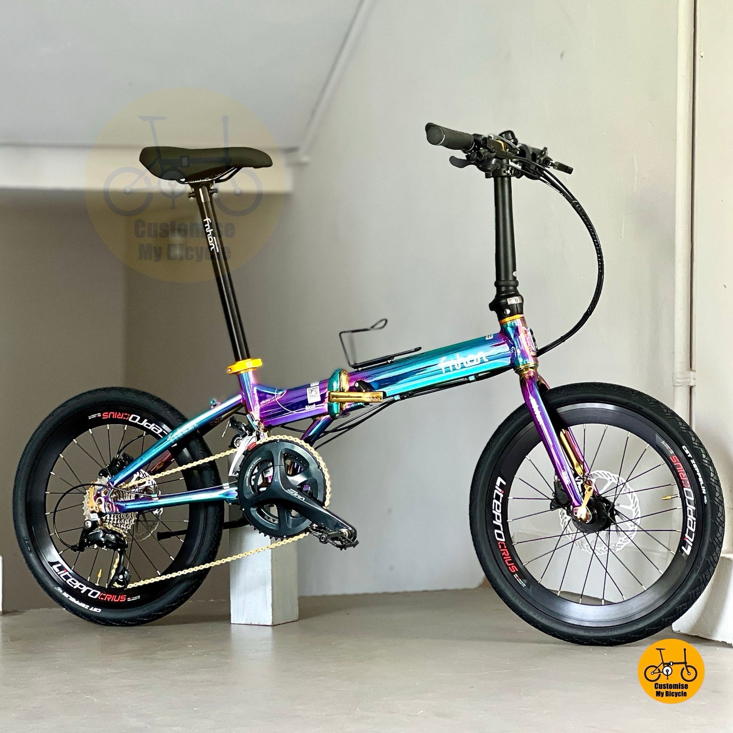 风行 KAD2018 Fnhon Blast 20寸 炫彩色 折叠自行车 禧玛诺2x9 变速 铝合金超轻车架