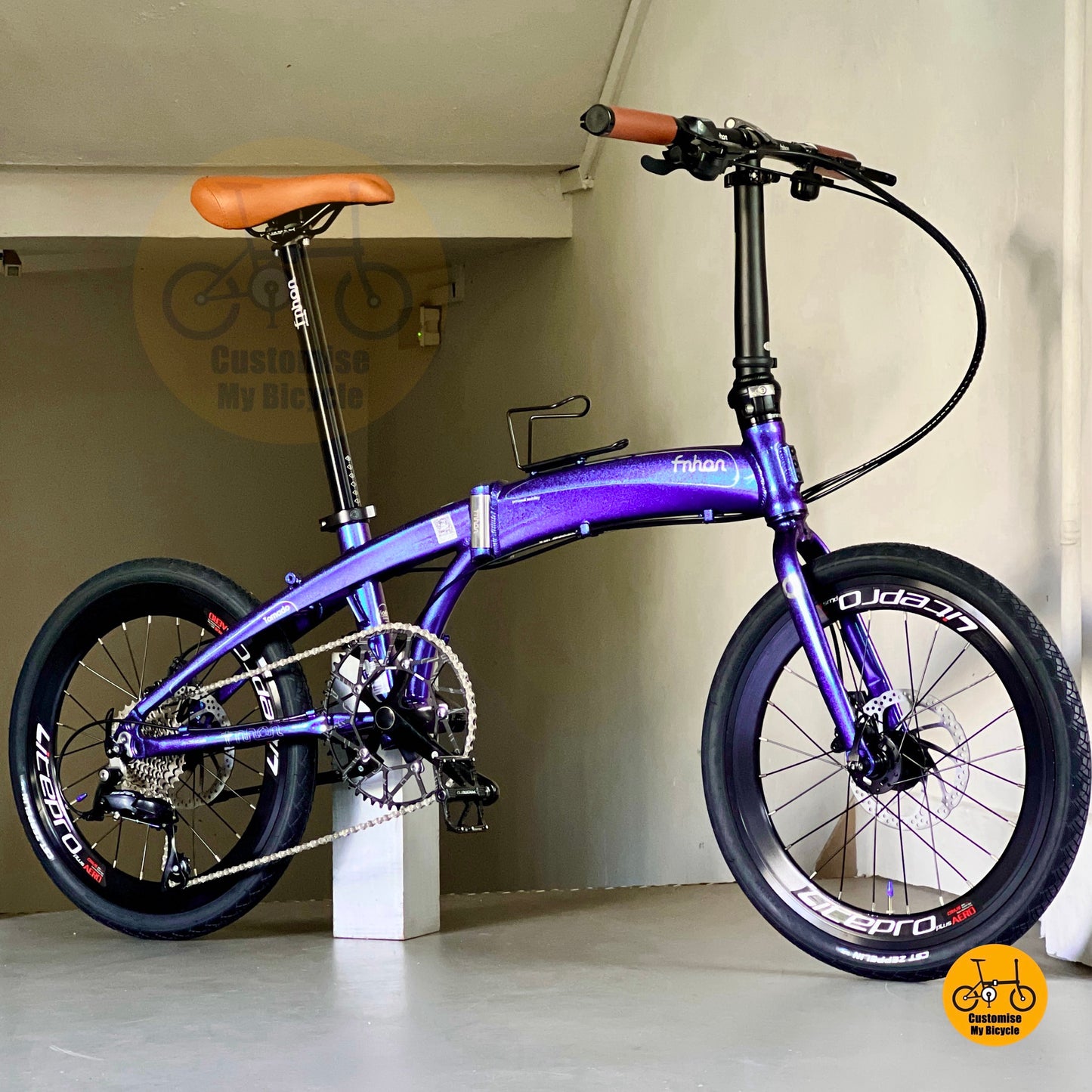 Fnhon Tornado foldable bicycle compact size easy storage small space apartment bike