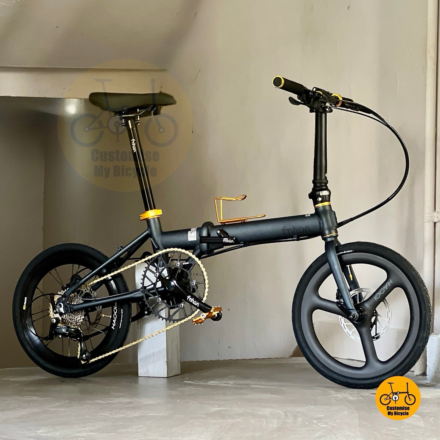 Sepeda Lipat Fnhon Zephyr 18 Inci Biru Teal Gelap Shimano 9 Kecepatan Sepeda Ringan Perkotaan