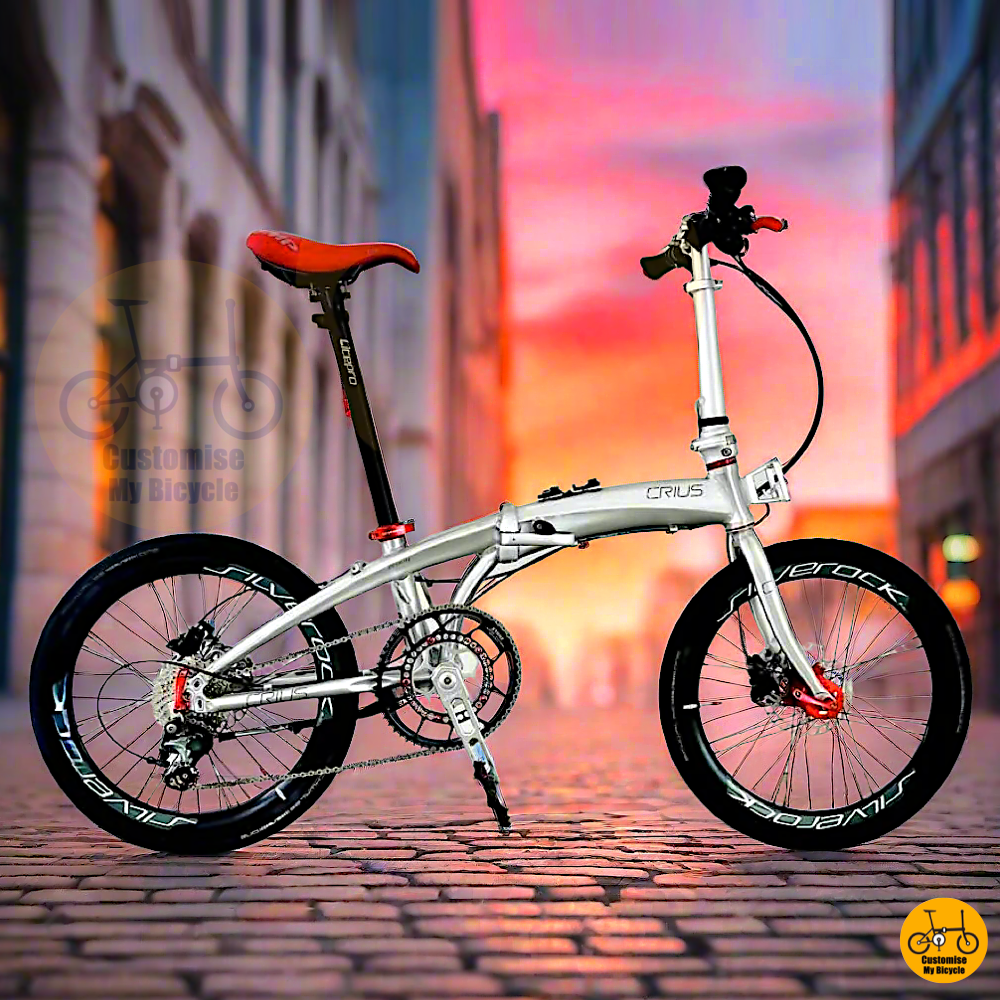 Crius Velocity 22-inch Foldie – Red Hub, Silverock Wheels, and Smooth City Rides
