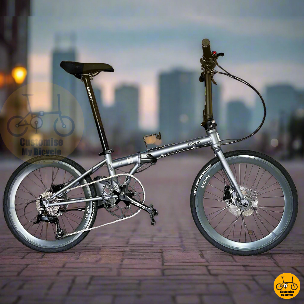 Fnhon Gale 22-Inch Folding Bike – Battleship Grey Frame for a Sleek & Durable Ride
