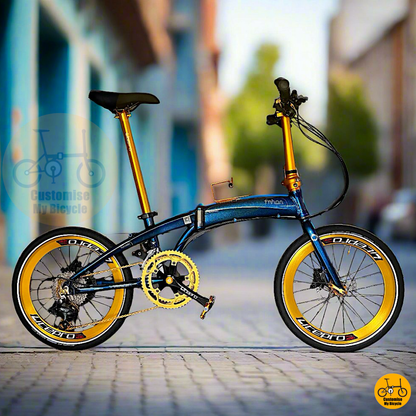 Fnhon Tornado 20” Chameleon Blue – Stylish & Compact Folding Bike
