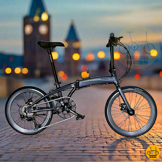 Fnhon Tornado 22-Inch Folding Bike – Sleek Galaxy Grey Frame & Grey Wheels
