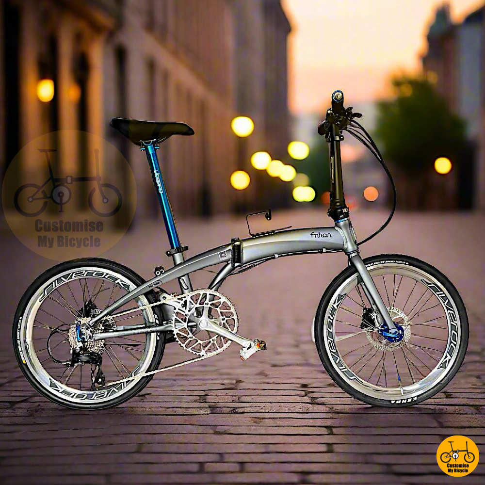 Fnhon Tornado 22” – Matte Grey Foldable Bicycle with Silverock Wheels
