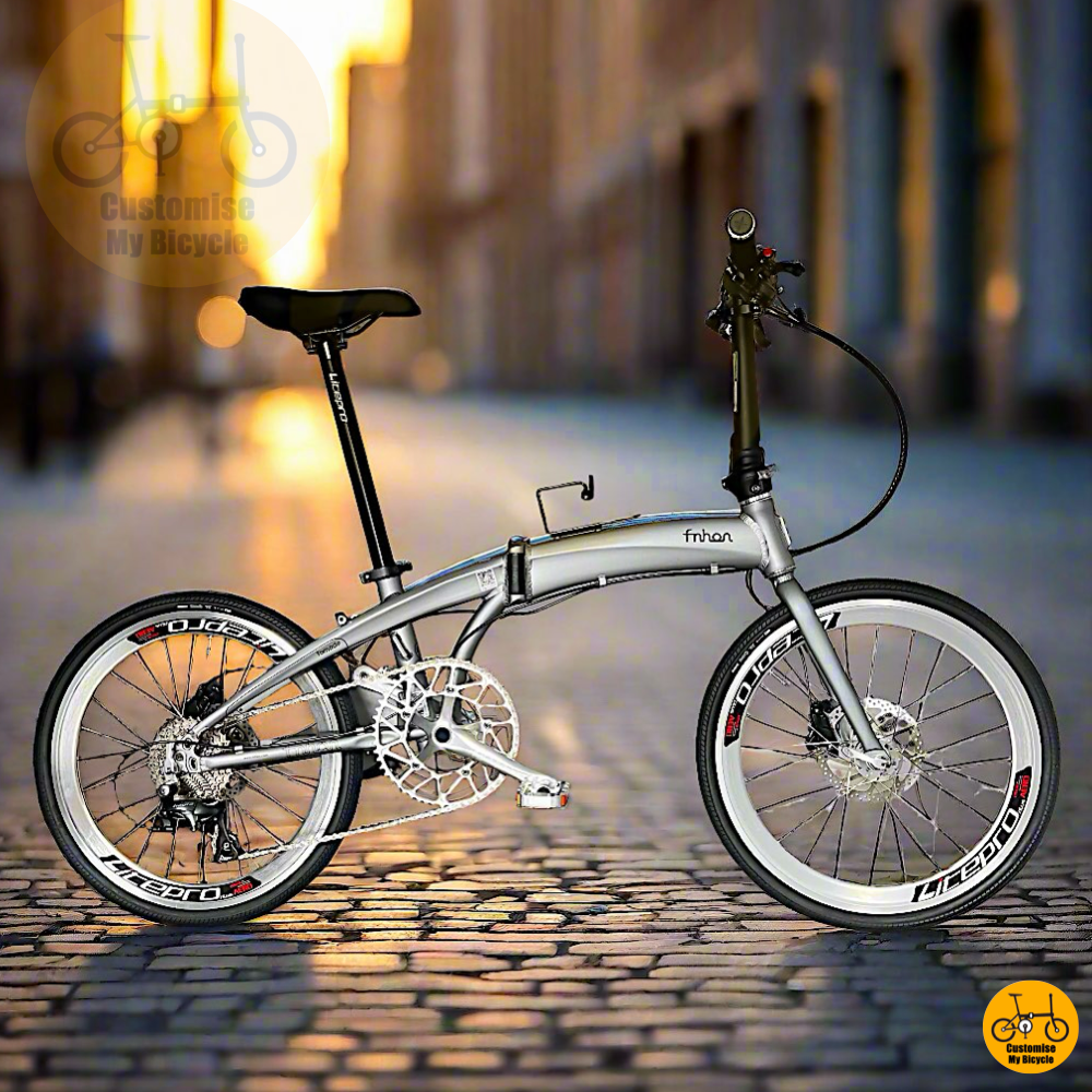 Fnhon Tornado 22” Battleship Grey – Sleek Folding Bike for Adults
