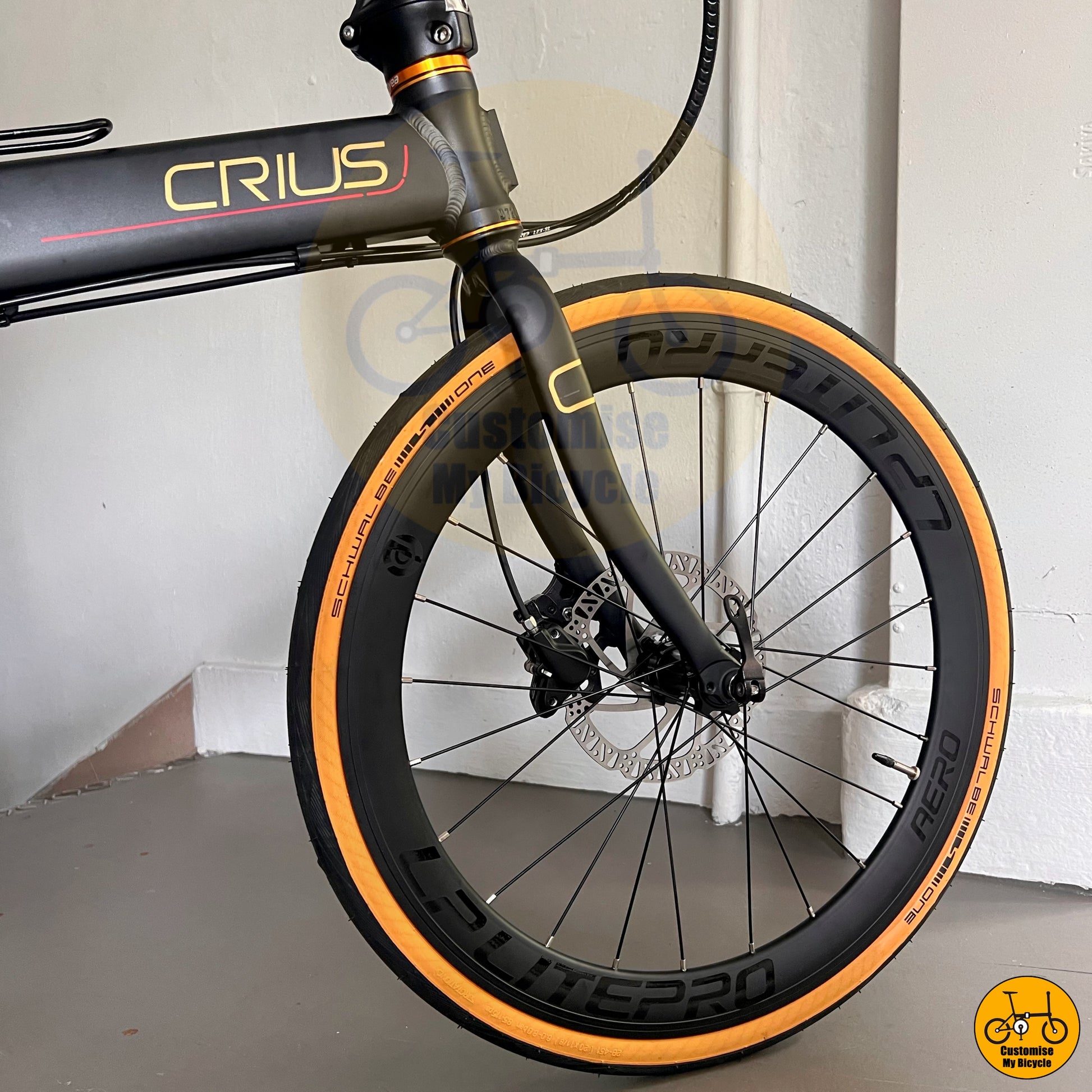 Litepro Matte Black Wheels & Rim on Matte Black Crius Master 22-Inch Foldable Bicycle – A Stylish & Durable Foldie for City Rides
