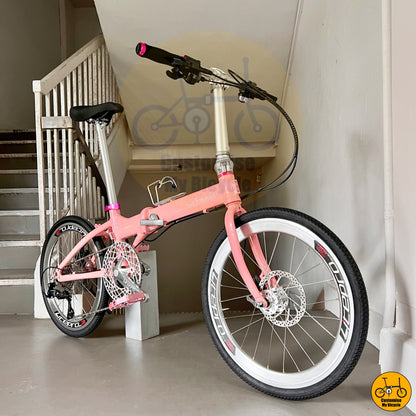 Pink Frame Crius Master 22-Inch Folding Bike – A Perfect Blend of Style & Function
