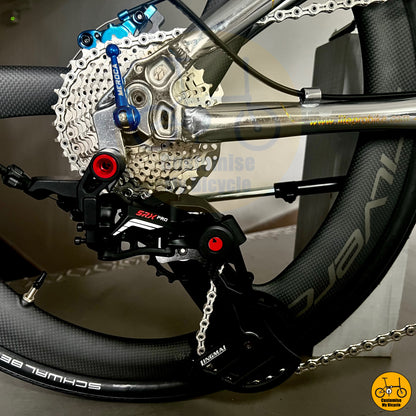 Sensah 11 Speeds SRX Pro on Chrome Silver Crius Master 22-Inch Foldable Bicycle – Road Bike Performance in a Folding Design
