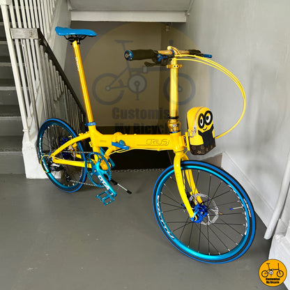 Animation-Themed Crius Master 22-Inch Folding Bike – A Fun & Colorful Ride for Cyclists
