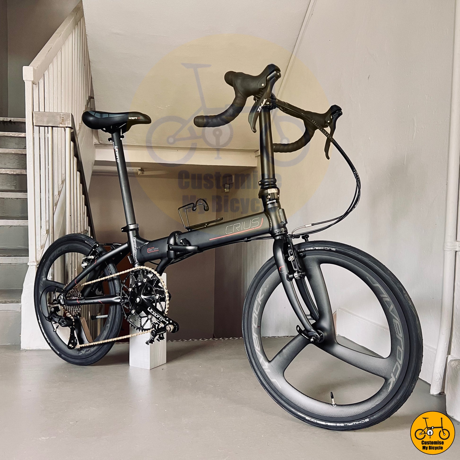 Silverock Trispokes Carbon Wheels Crius Master 22-Inch Folding Bike – Built for Speed
