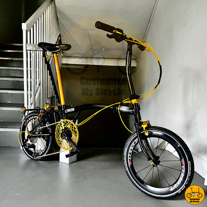 Crius Trifold 18-inch Foldable Bicycle – Compact & Lightweight 16” 349 with Schwalbe Marathon Racer Tyre
