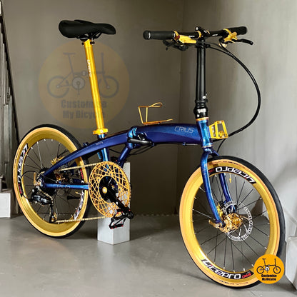 Basikal Boleh Lipat Rangka Chameleon Crius Velocity Dengan Gear Shimano 9 Dan Tayar Laju
