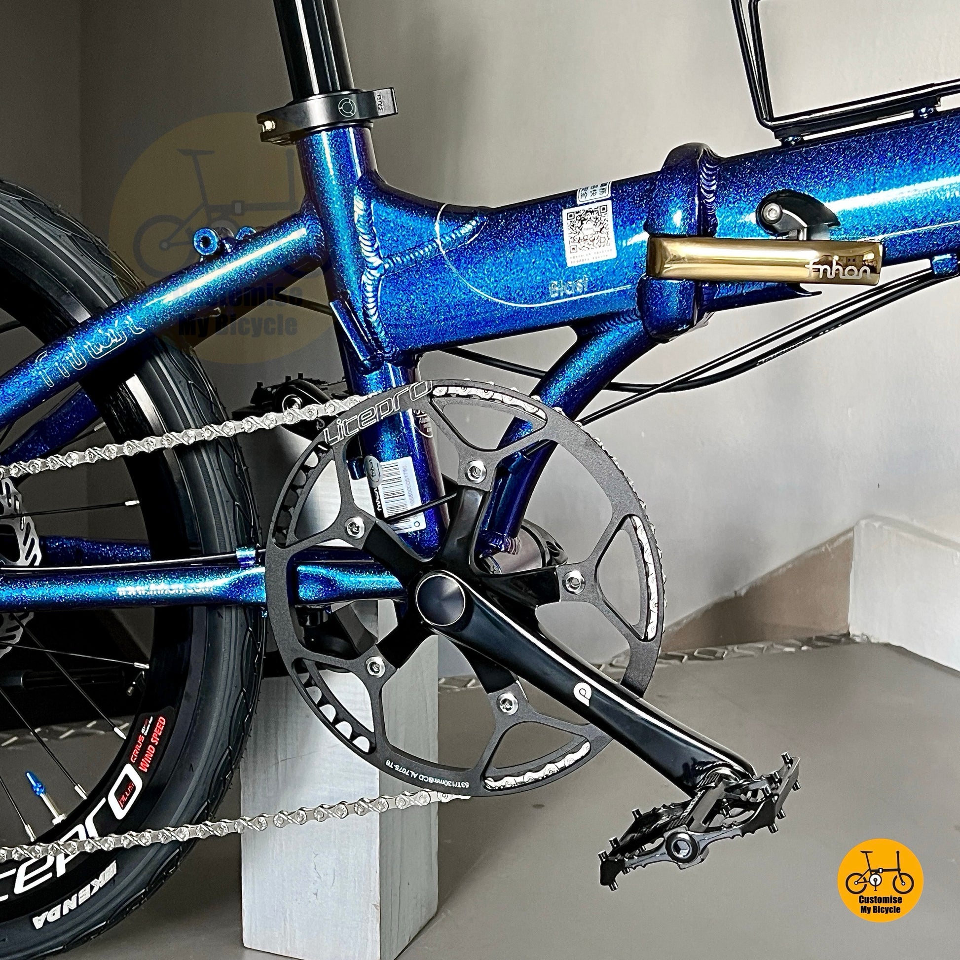 Fnhon Blast aluminium alloy frame close up
