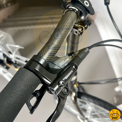 Foldable city bicycle with Shimano MT200 hydraulic disc brakes
