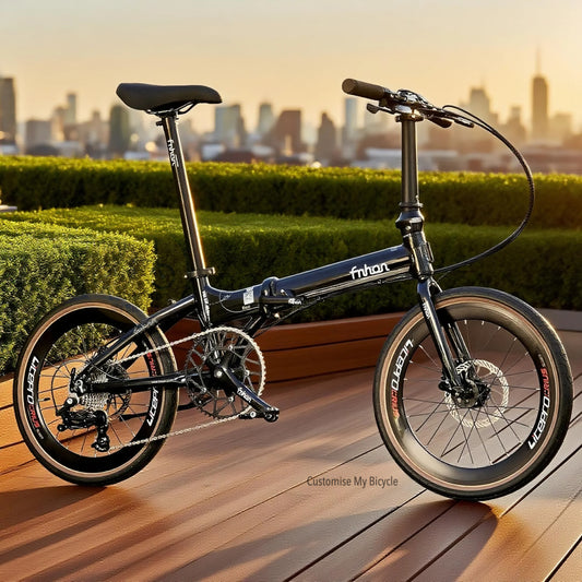 Folding Bike Fnhon Blast 20 inch Piano Black Sensah 9 Speed Lightweight Foldable Bicycle Singapore
