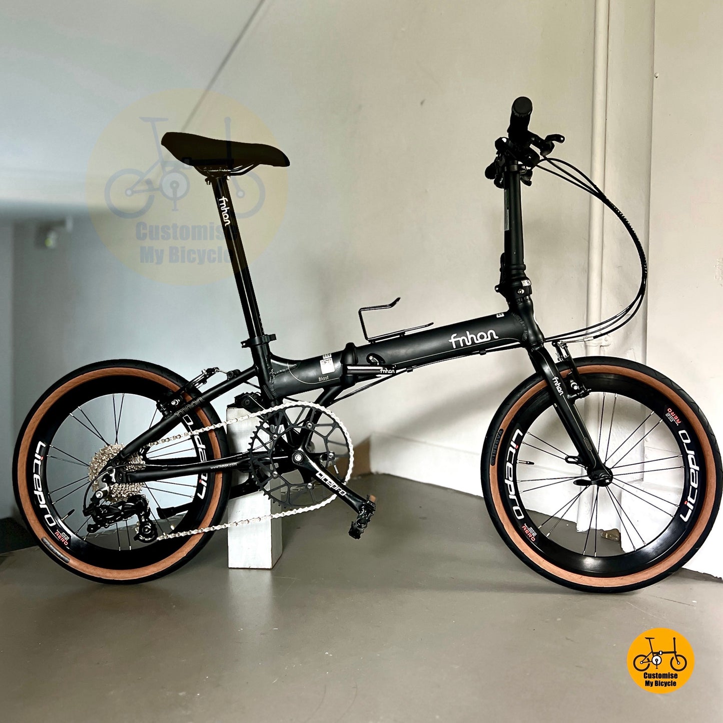 Fnhon Blast folding bike with Litepro crankset
