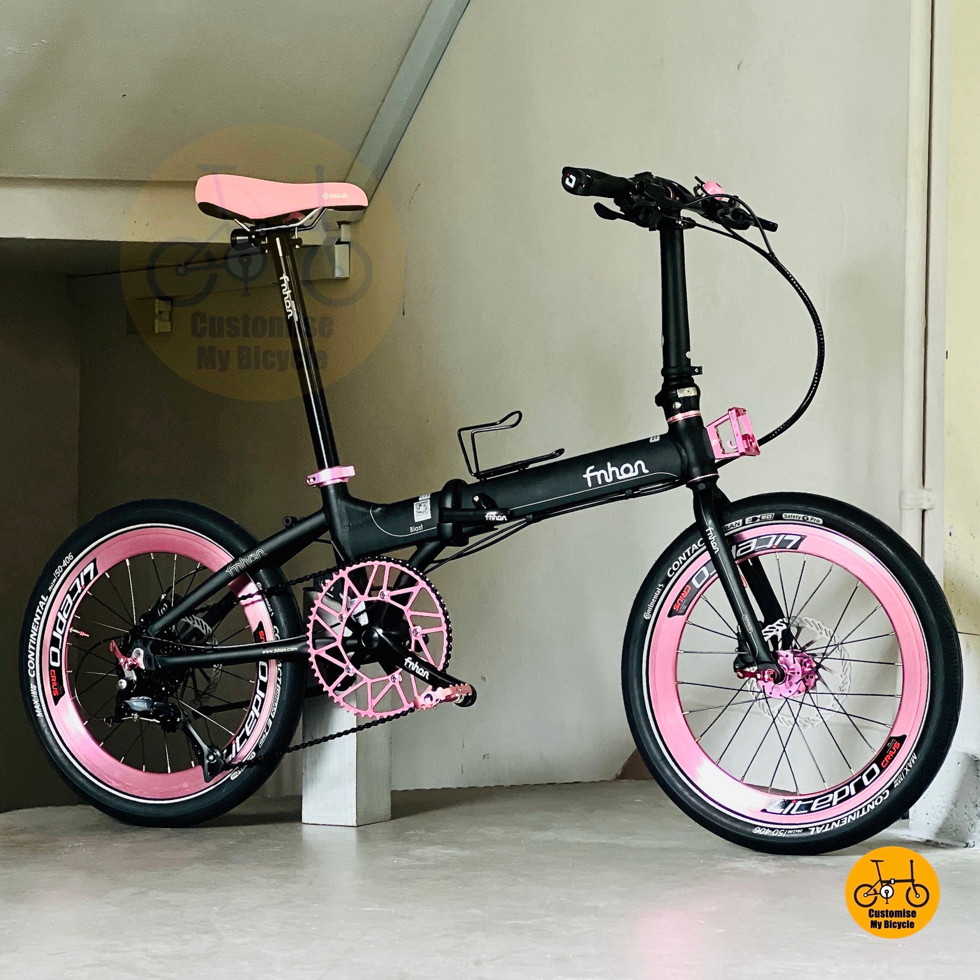 风行 KAD2018 20寸 哑光黑 禧玛诺9速 折叠自行车 轻量铝合金城市通勤折叠单车