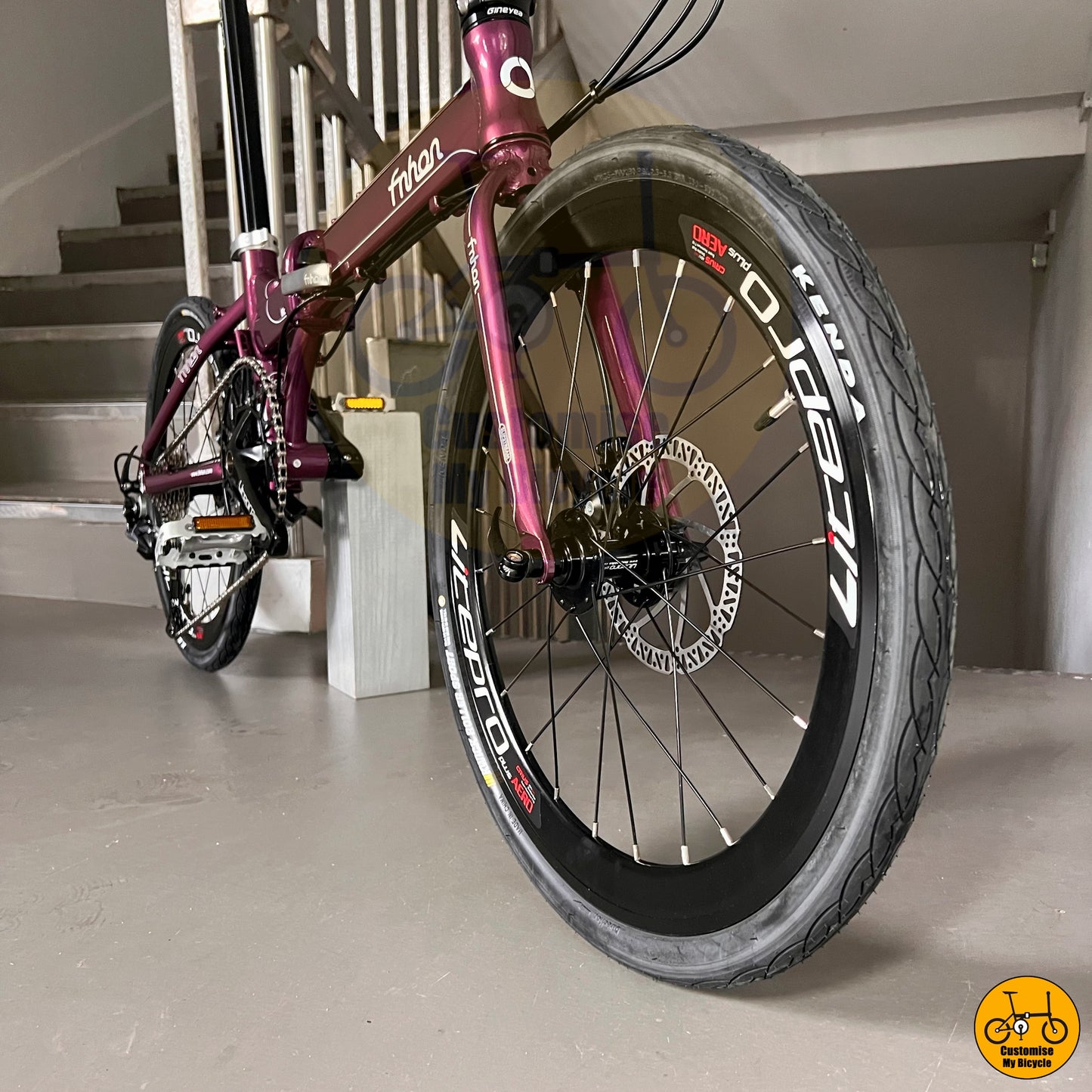 Eggplant Purple Fnhon Blast 22-Inch Folding Bike – A Unique Colour for City Commuters
