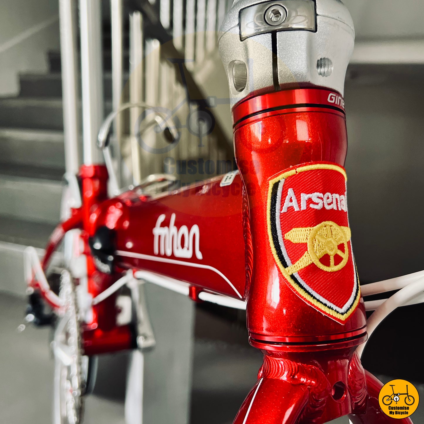 Sleek & Sporty Fnhon Blast 22-Inch Foldable Bicycle – Inspired by Arsenal FC
