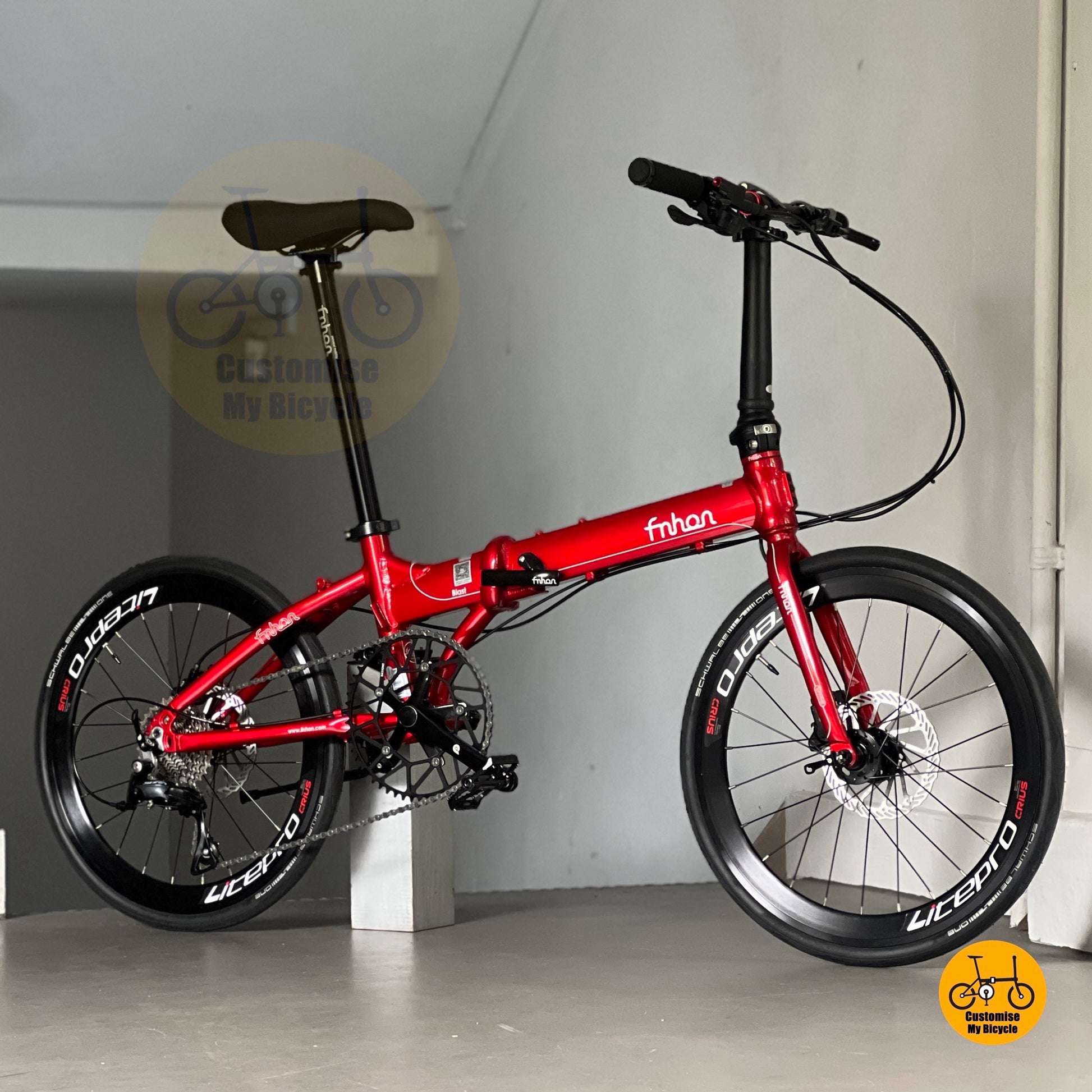 风行 KAD2018 22寸 折叠自行车 禧玛诺 9速 红色 铝合金车架