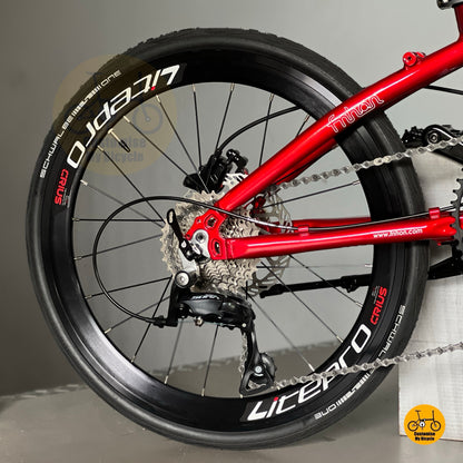 Rear derailleur Shimano 9 gears on Fnhon Blast folding bike
