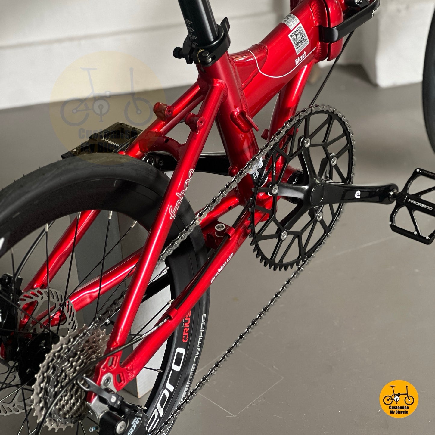 Fnhon Litepro hollow 54t chainring detail
