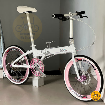 风行折叠车 轻量铝合金车架，配 LITEPRO 轮组、禧玛诺9速 与 白边轮胎，都市骑行轻盈流畅 KAD2018