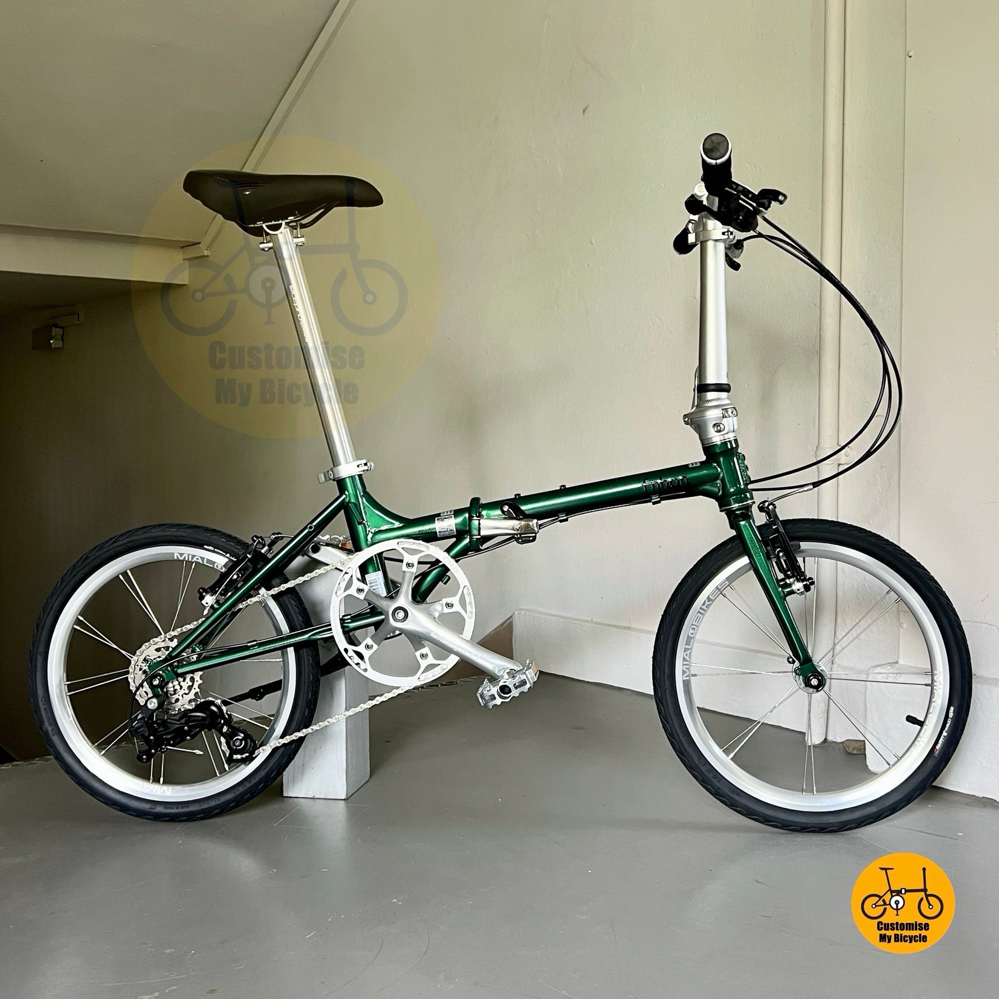 Lightweight chromoly steel 18 inch foldable bicycle CST tyres MIALO wheels adjustable seat  
