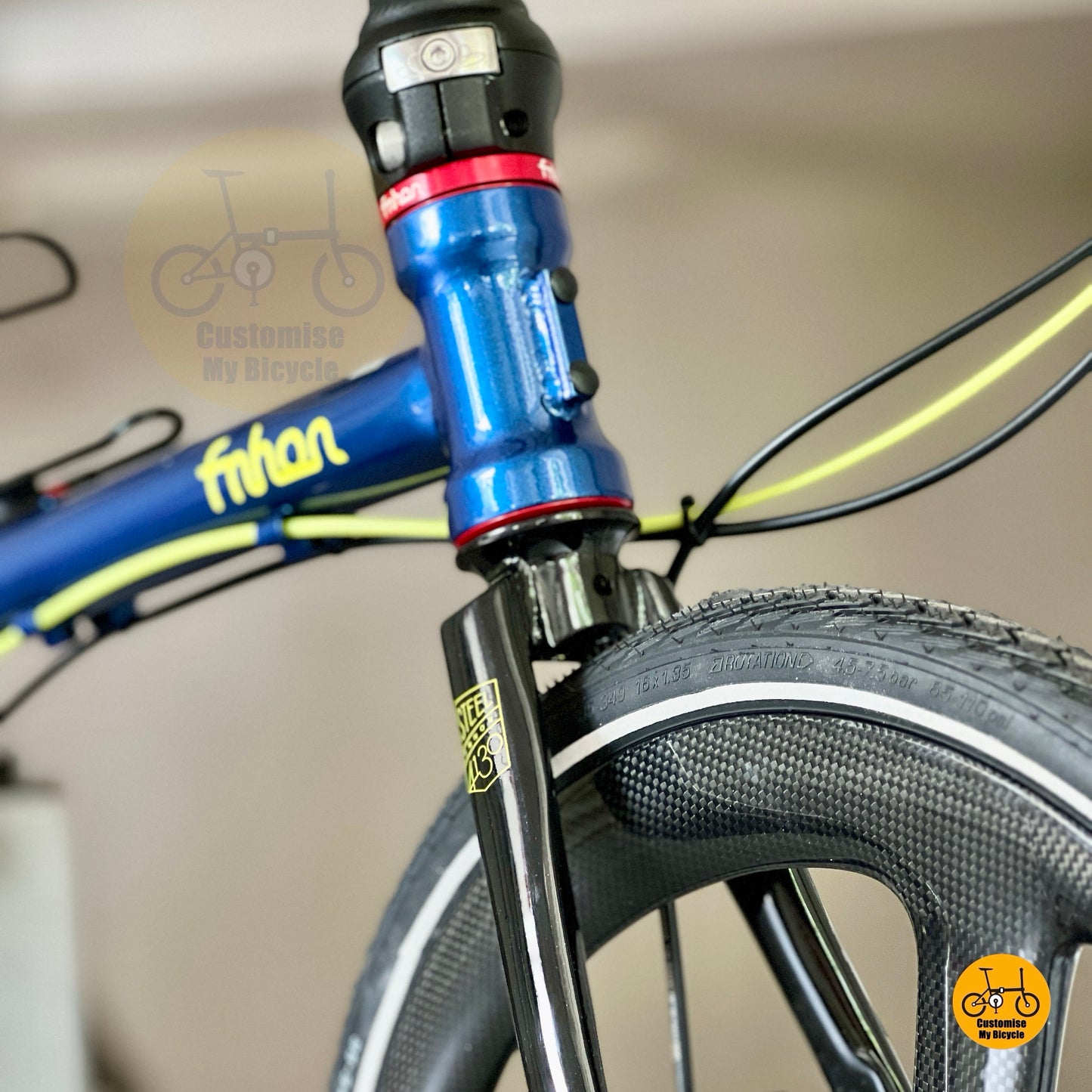 Fnhon Gust foldable bike 18 inch chromoly steel frame Deep Sea Blue portable folding bicycle
