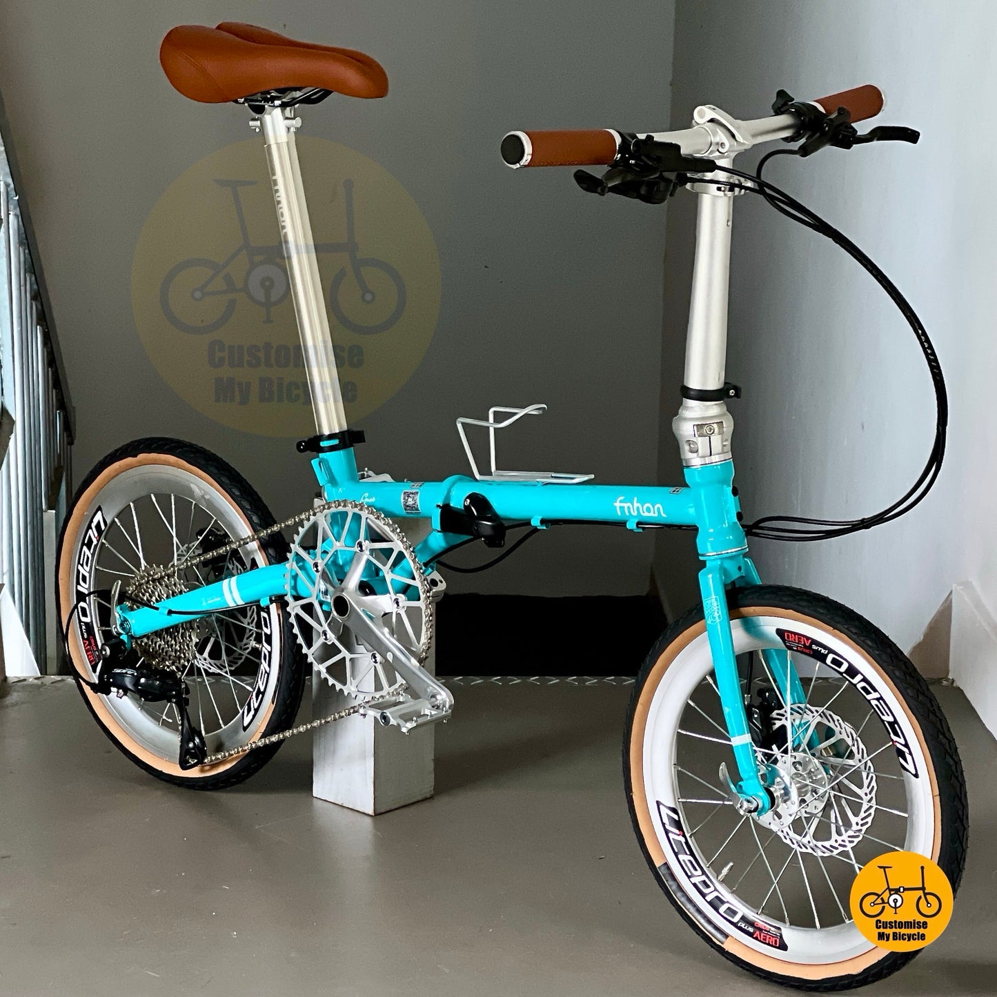 Basikal Lipat Fnhon Gust 18 Inci Rangka Keluli Chromoly Shimano 9 Kelajuan
