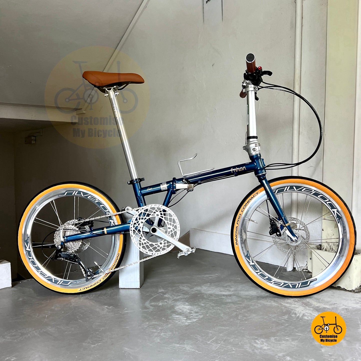 Fnhon Gust 22 Inch Folding Bicycle With Silverock Wheels And Hydraulic Disc Brakes
