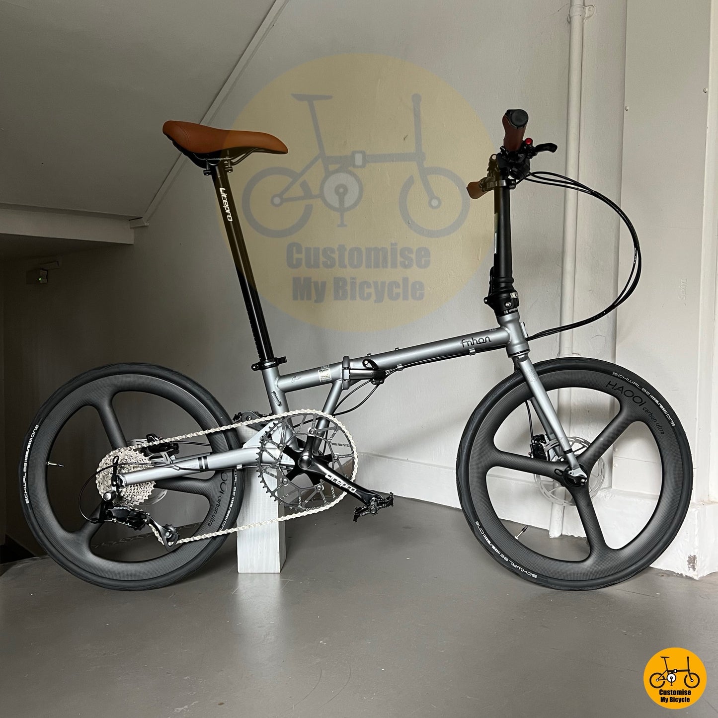 Fnhon Gust 22-inch Folding Bike – Sleek Battleship Grey Frame, Top Pick in Singapore
