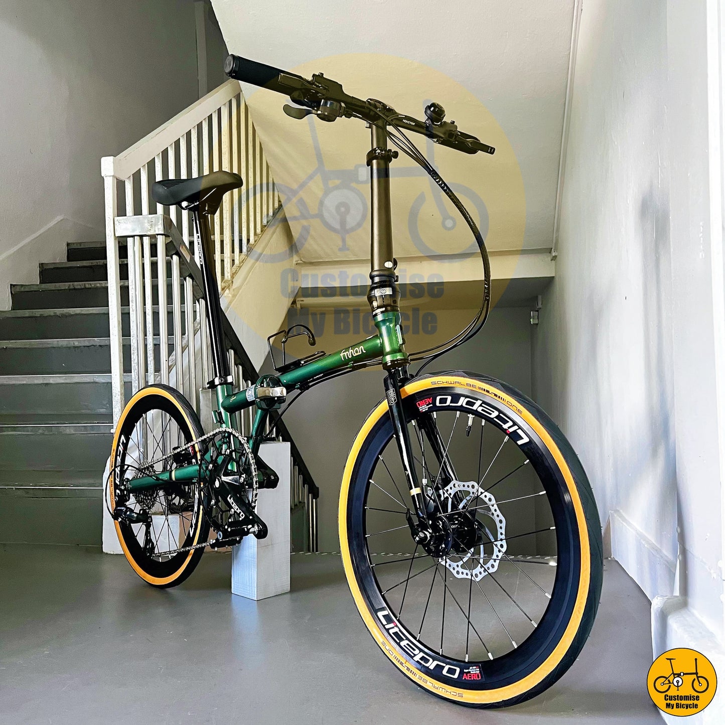 Fnhon Gust 22-inch Foldable Bicycle – Round Bar Design for Sleek Performance
