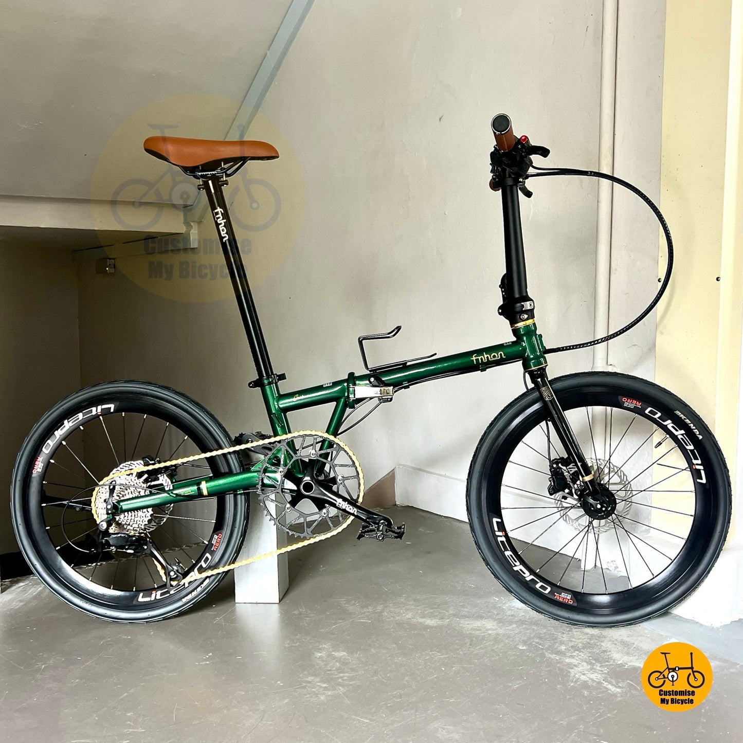 Emerald Green fnhon Gust 20" 451 folding bike
