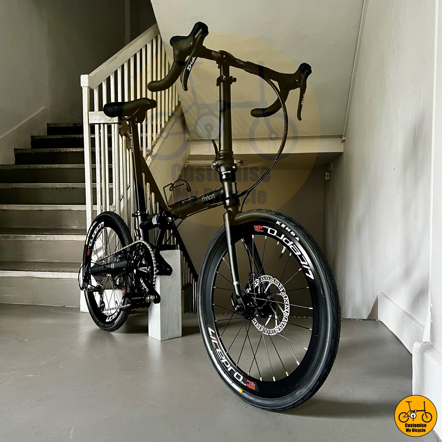 Fnhon Gust 22-inch Performance Folding Bike – Venom-Themed Fast Foldie
