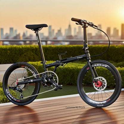 Folding Bike Fnhon Gust 22 Inch Matte Black Shimano 9 Speed Chromoly Steel Foldable Bicycle Singapore
