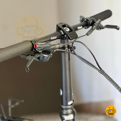 Fnhon Gust folding bike hydraulic disc brake system Litepro braking performance detail
