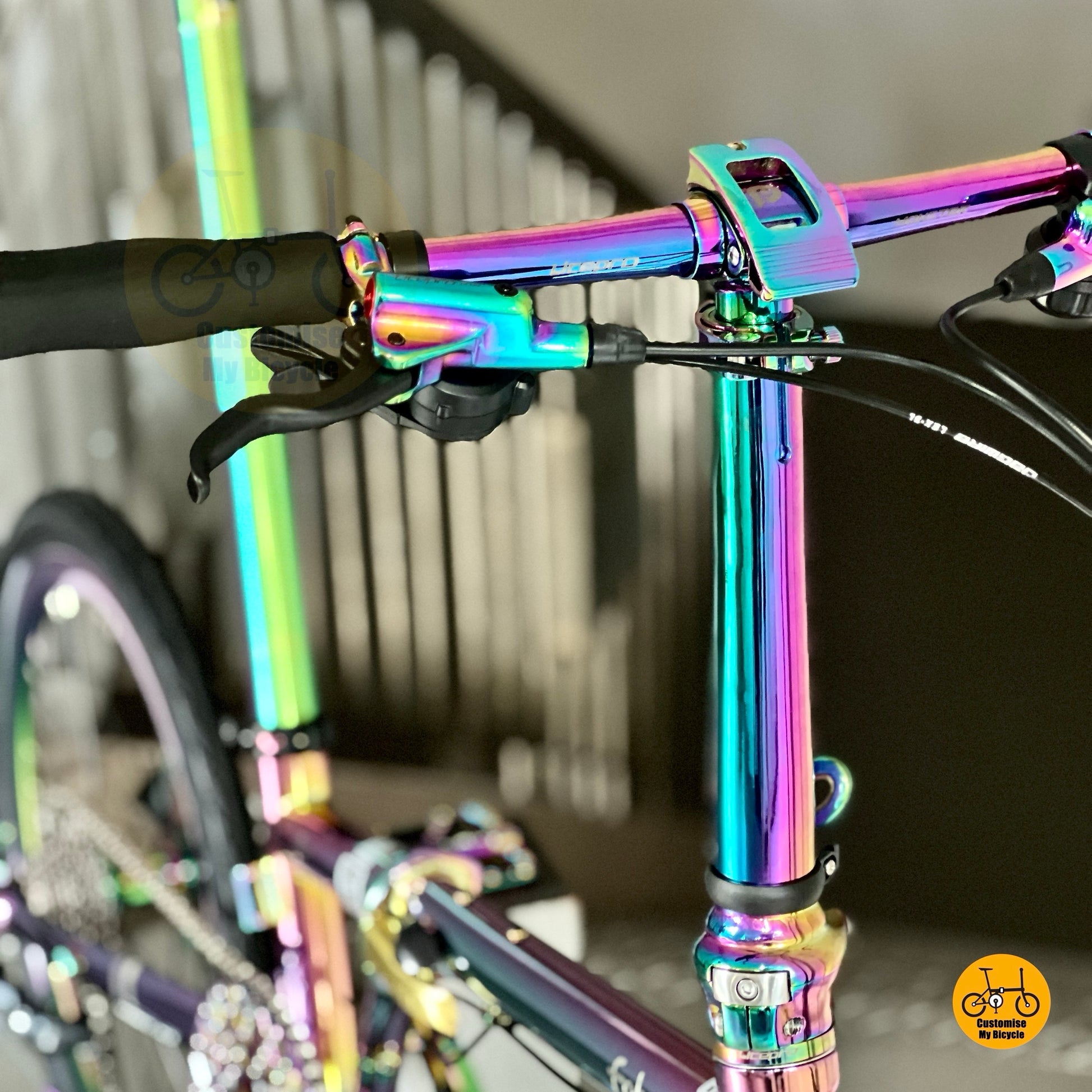 Oil Slick colour Fnhon Gust 22 inch folding bicycle
