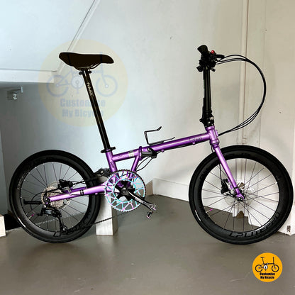 Fnhon Gust 22 Inch Folding Bicycle Chromoly Frame Shimano Drivetrain for Urban Riding
