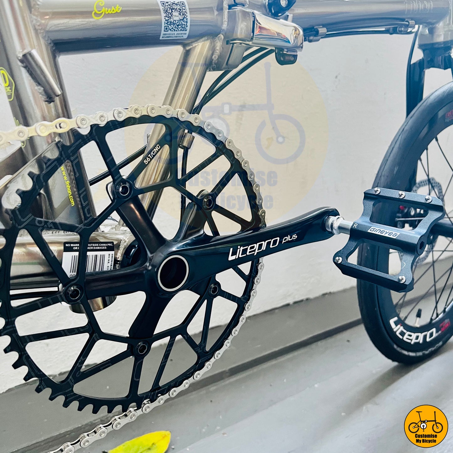 Fnhon Gust 20-inch foldie with drop bar for aerodynamic road riding
