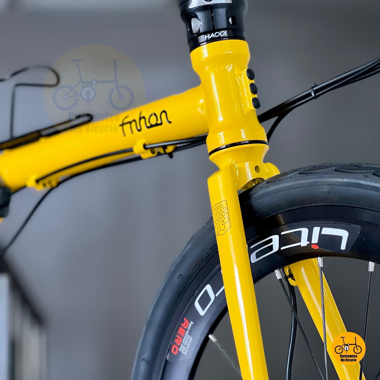Fnhon Gust Bumblebee Yellow chromoly steel folding bicycle lightweight around 11kg