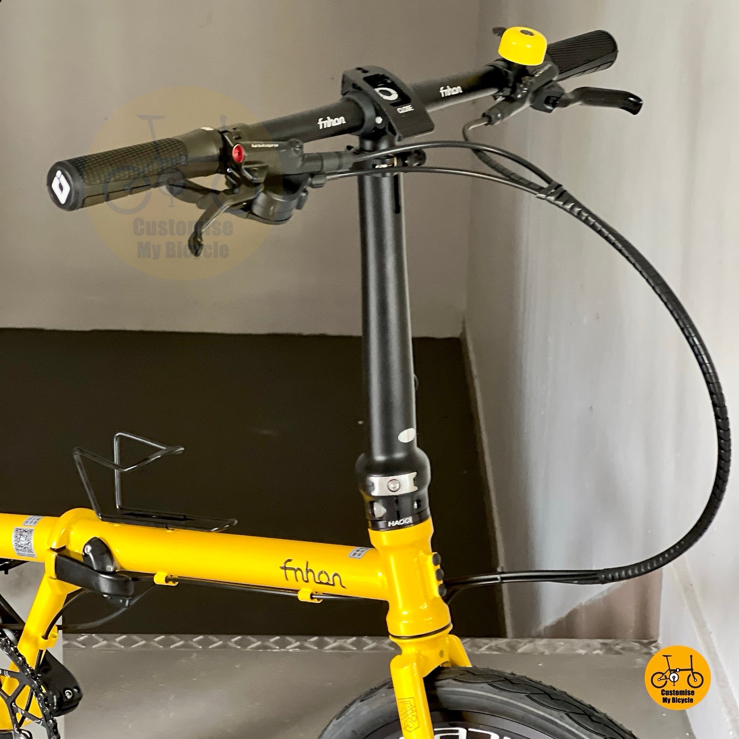 Fnhon Gust 22 inch folding bicycle adjustable FNHON handle post and straight handlebar