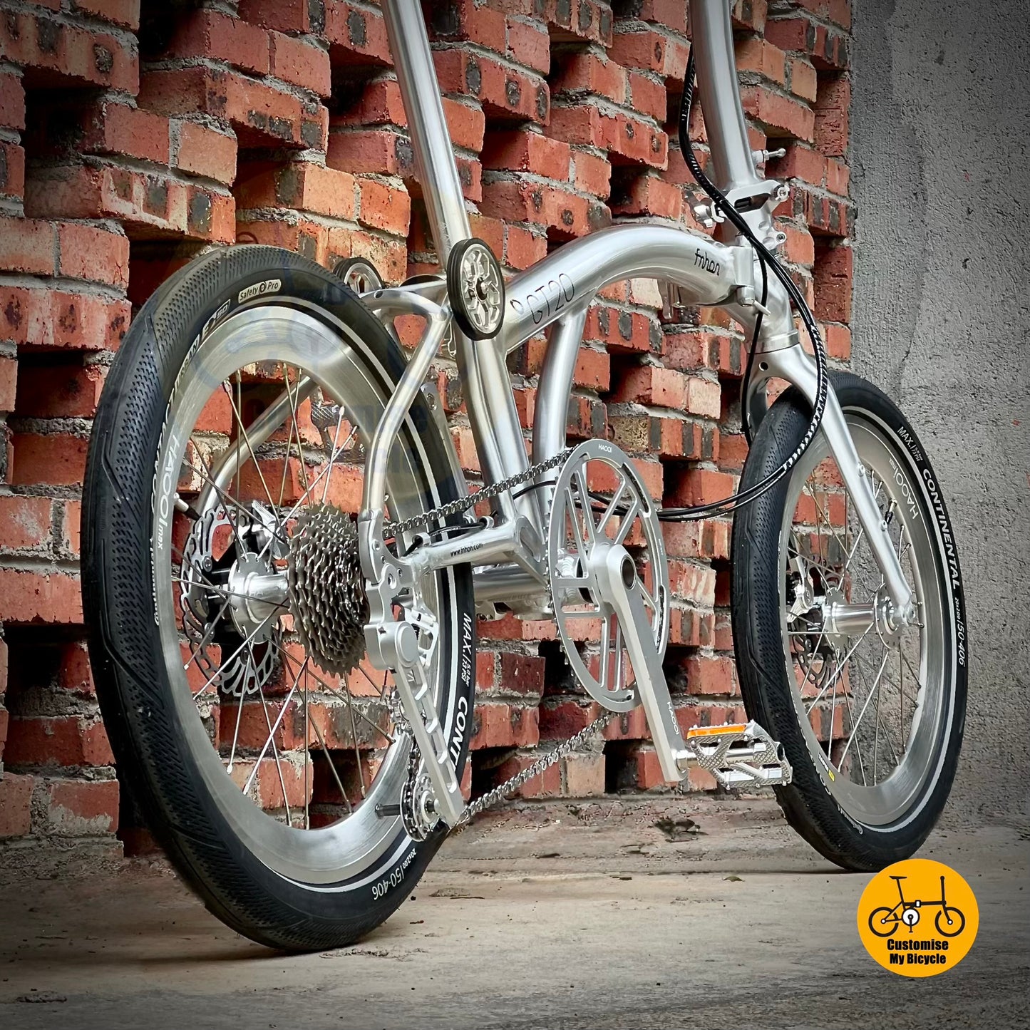 Fnhon GT20 三折 20寸406 折叠车 • 铂金银 • 轻量化车架 • 液压碟刹 • 10速变速系统