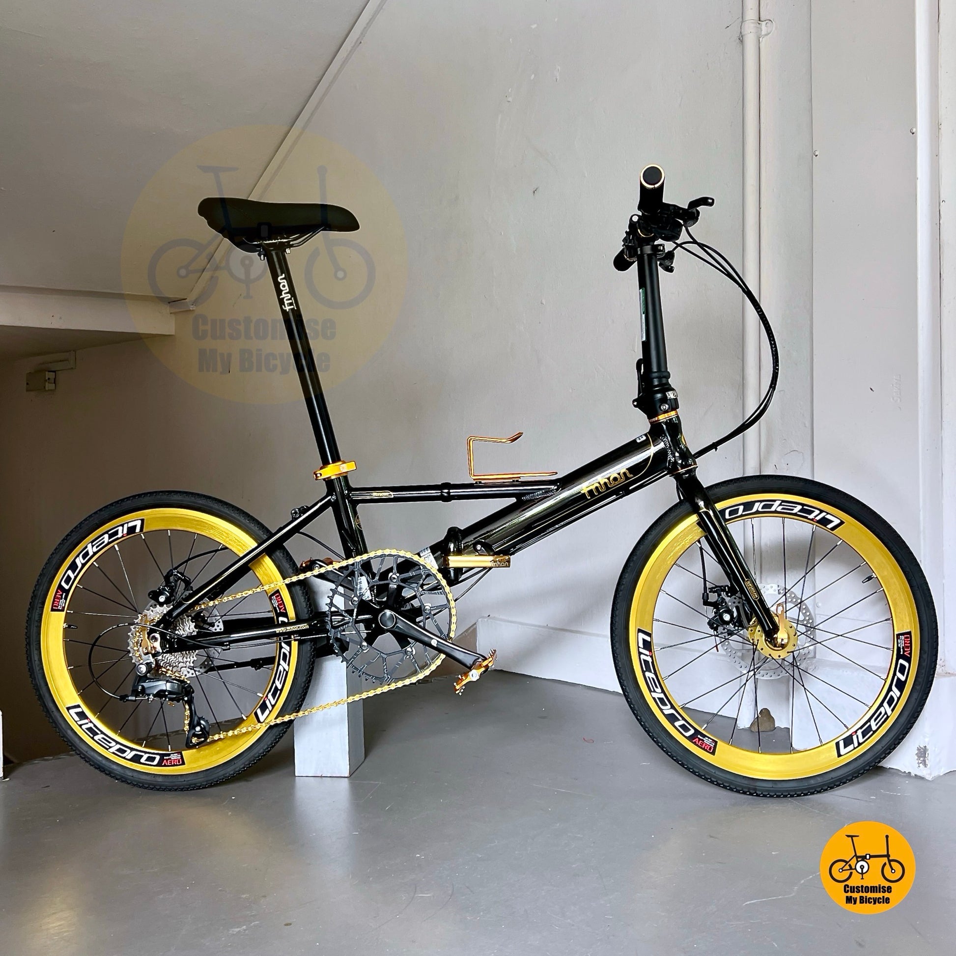 Fnhon Monsoon 22 Inch Folding Bicycle Big Wheel Design Shimano Drivetrain
