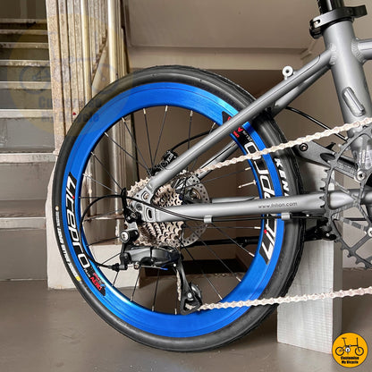 Blue Accents Edition Fnhon Monsoon 22-Inch Foldable Bicycle – A Stunning Foldie
