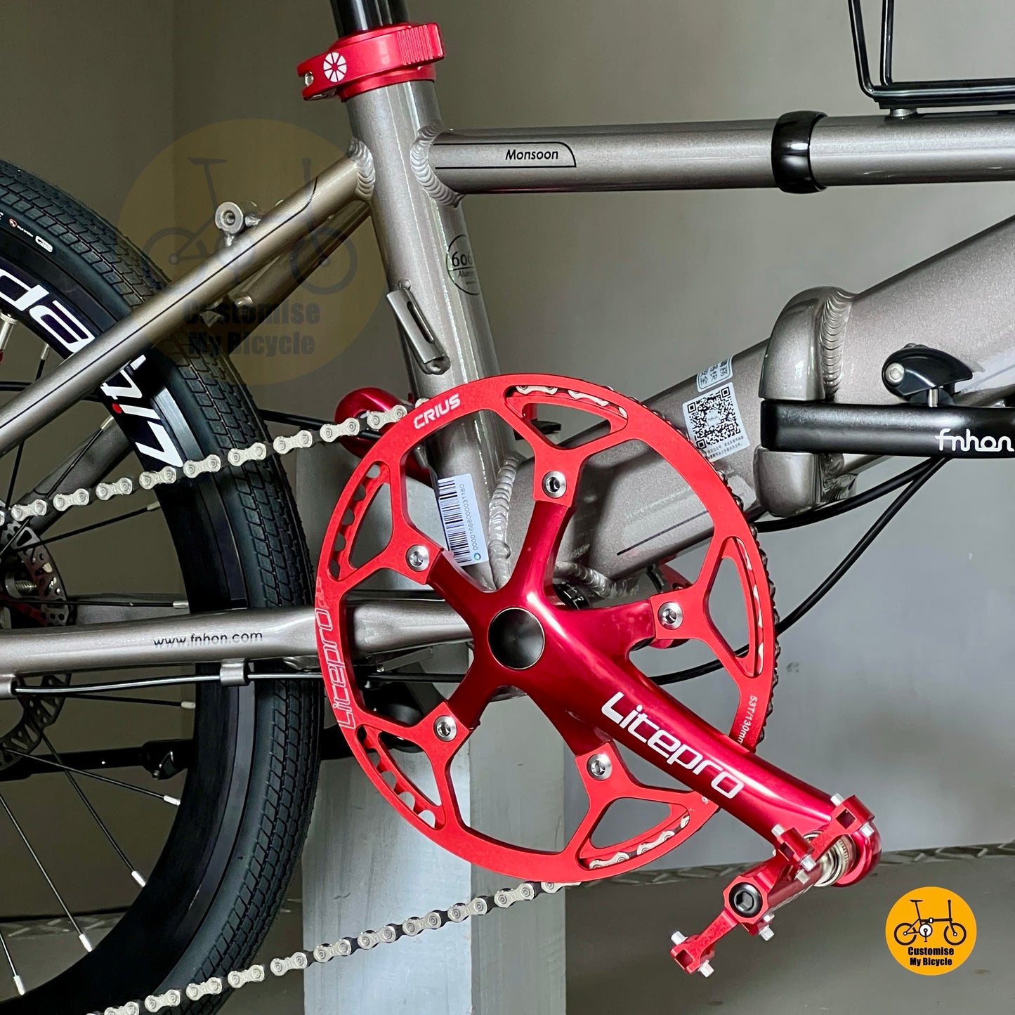 Fnhon Monsoon 22” • Shimano 12s SLX • Dolphine Grey & Red