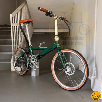 Emerald Green Fnhon Monsoon 22-Inch Foldable Bicycle – A Stunning & Durable Foldie
