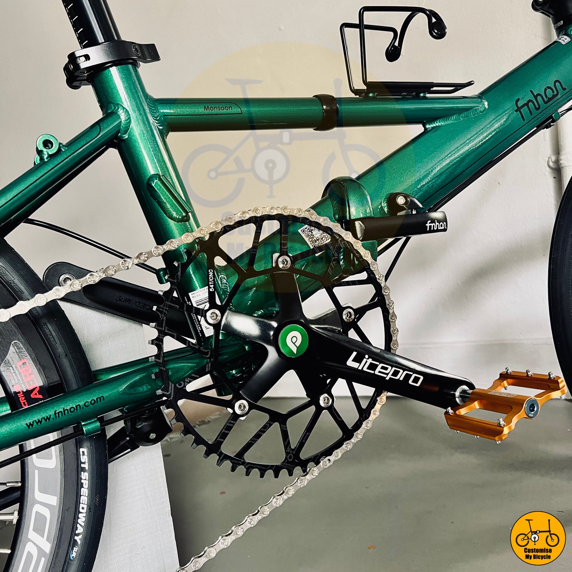 Gold Pedals Fnhon Monsoon 22-Inch Folding Bike – A Touch of Luxury in Every Ride
